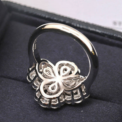 [Elite]LOOP RING FULL MOTIF DIAMOND 16MM SILVE