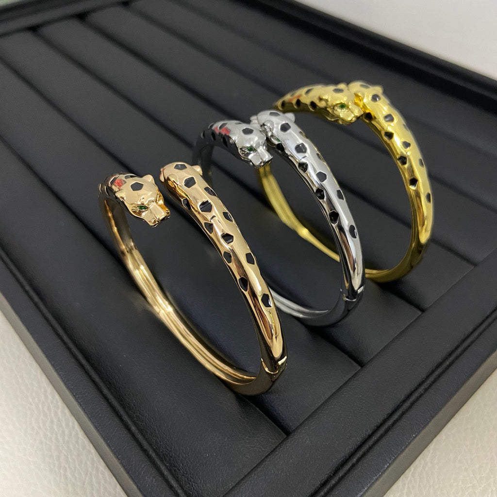 [Elite]PANTHERE DOUBLE HEADED OPEN BRACELET
