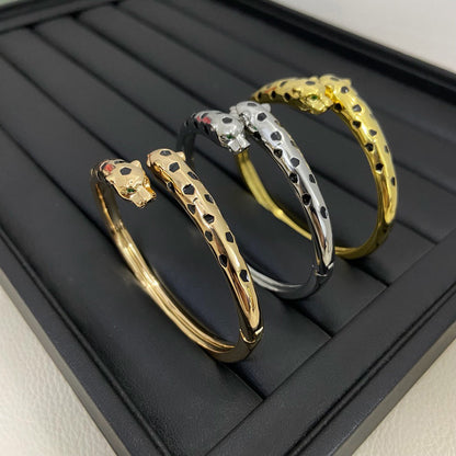 [Elite]PANTHERE DOUBLE HEADED OPEN BRACELET