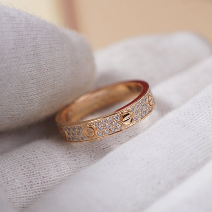 [Elite]LOVE RING 4.0MM DIAMOND PAVED