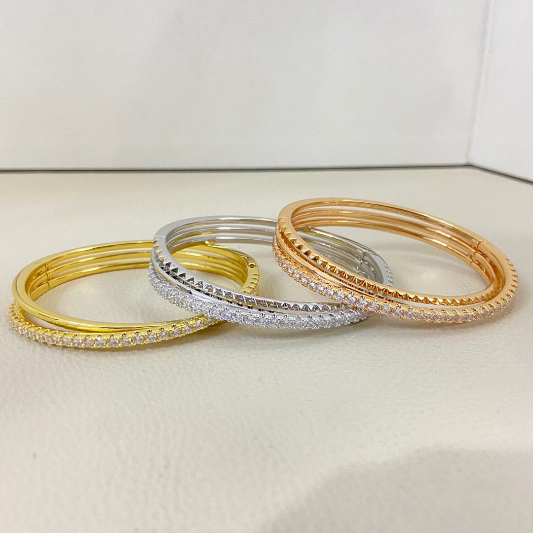 [Elite]ETINCELLE HALF-PAVED DIAMOND BRACELET