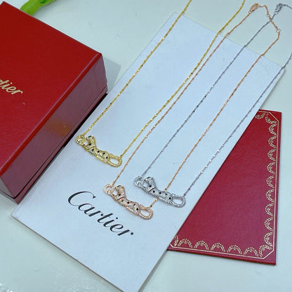 [Elite]PANTHERE PAVED DIAMOND NECKLACE