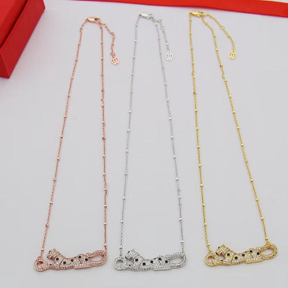[Elite]PANTHERE PAVED DIAMOND NECKLACE