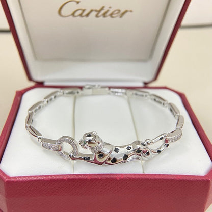 [Elite]PANTHERE HALF DIAMOND ON CHAIN BRACELET