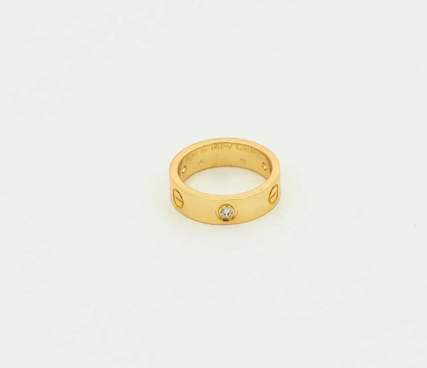 [Elite]LOVE RING 5.5MM 3 DIAMONDS GOLD