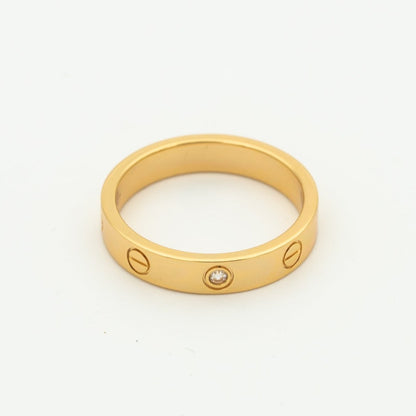 [Elite]LOVE RING 4MM 1 DIAMOND PINK GOLD