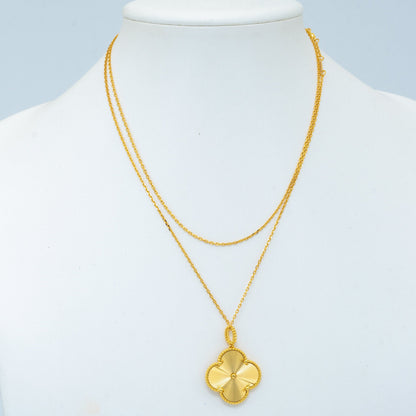 [Elite]CLOVER 25MM PEDANT NECKLACE GOLD