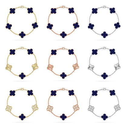 [Elite]CLOVER 5 MOTIF LAPIS LAZULI BRACELET COLLECTION