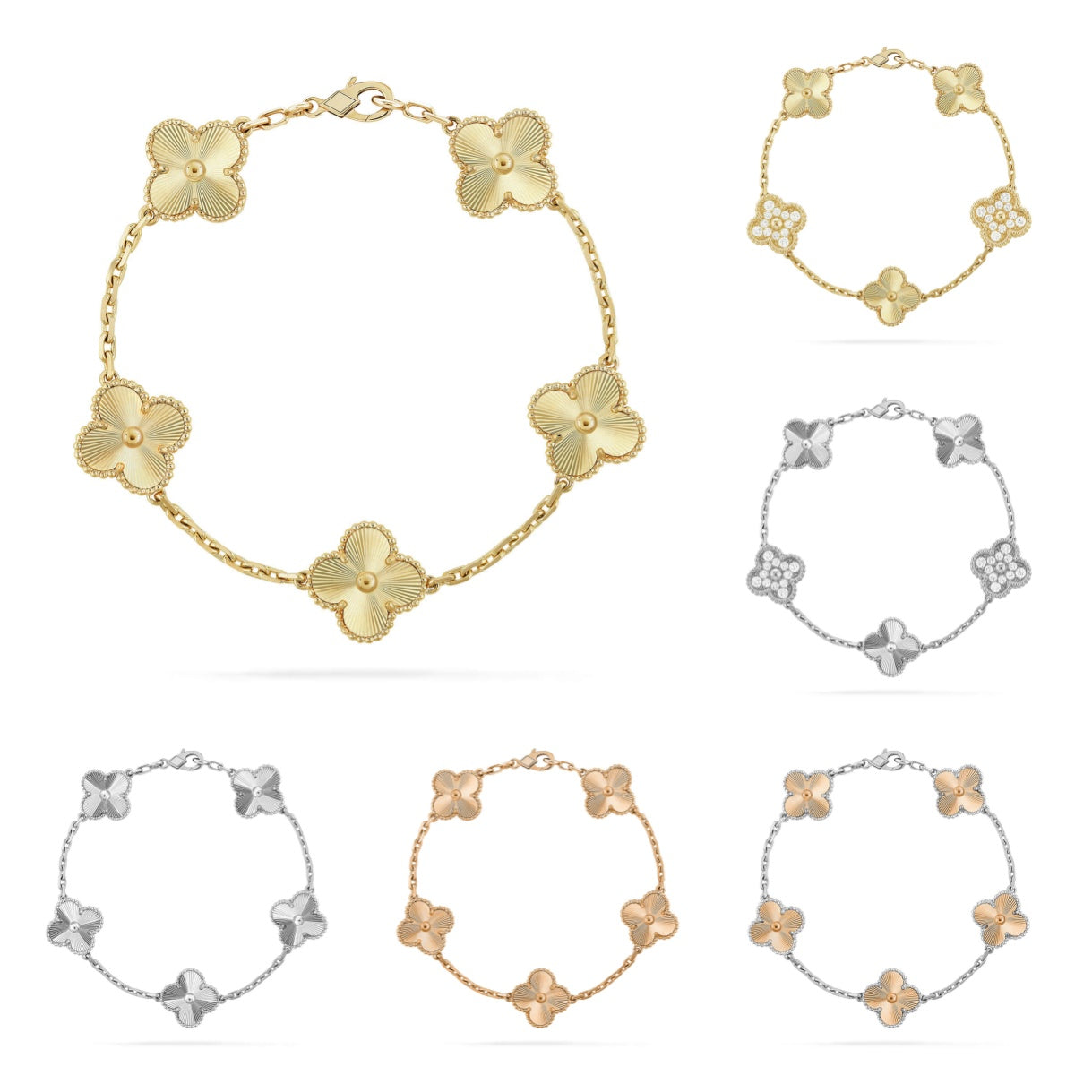 [Elite] CLOVER 5 MOTIF LASER BRACELET COLLECTION