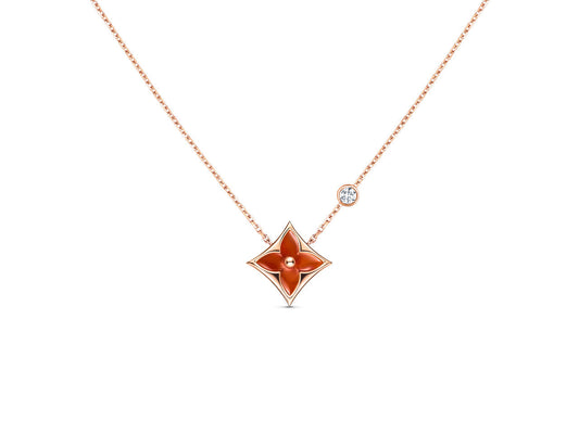 [Elite]STAR NECKLACE PINK GOLD 1 DIAMOND