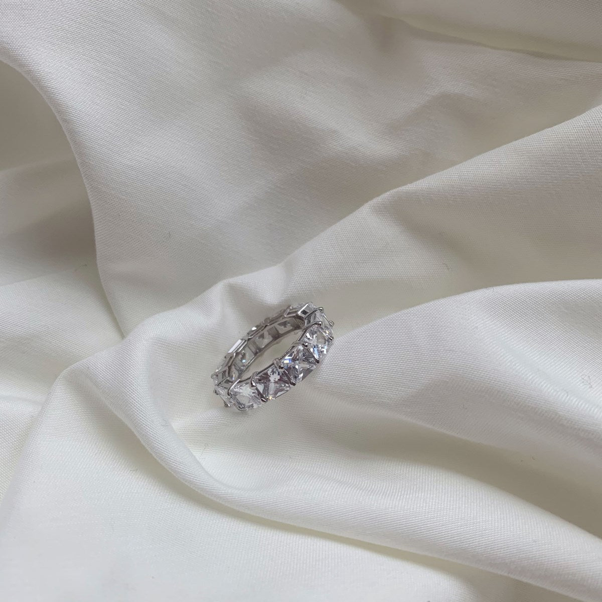 [Elite]Elegant Princess Cut Tennis Ring