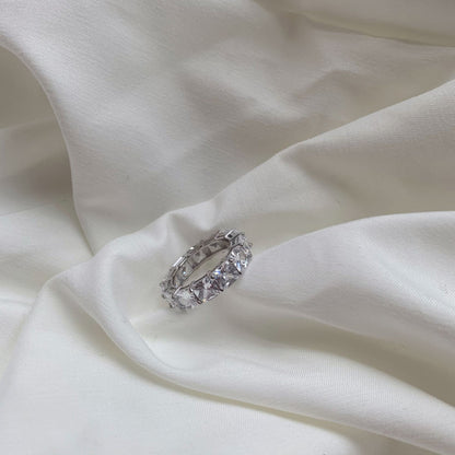 [Elite]Elegant Princess Cut Tennis Ring