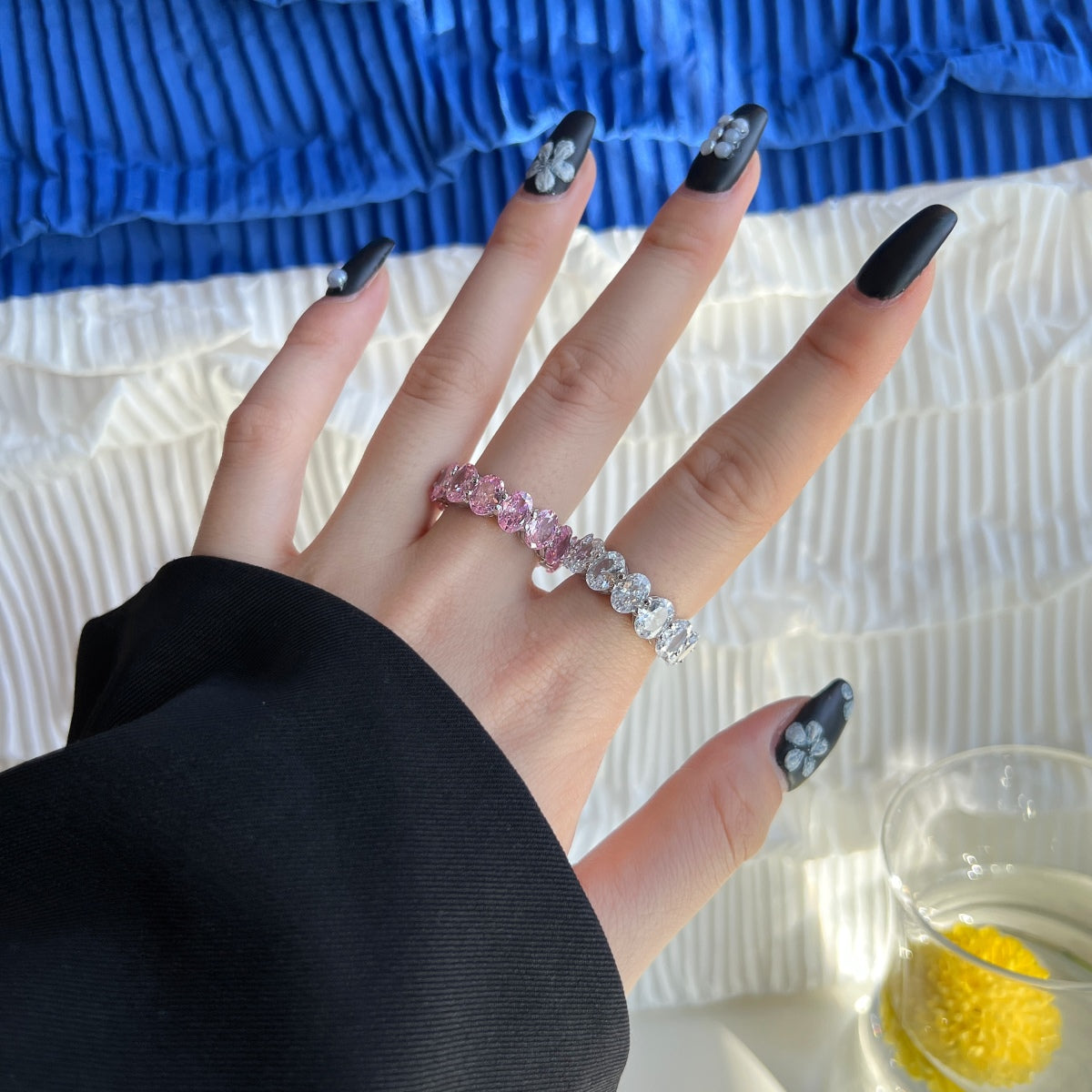 [Elite]Dainty Elongated Cushion Cut Tennis Ring