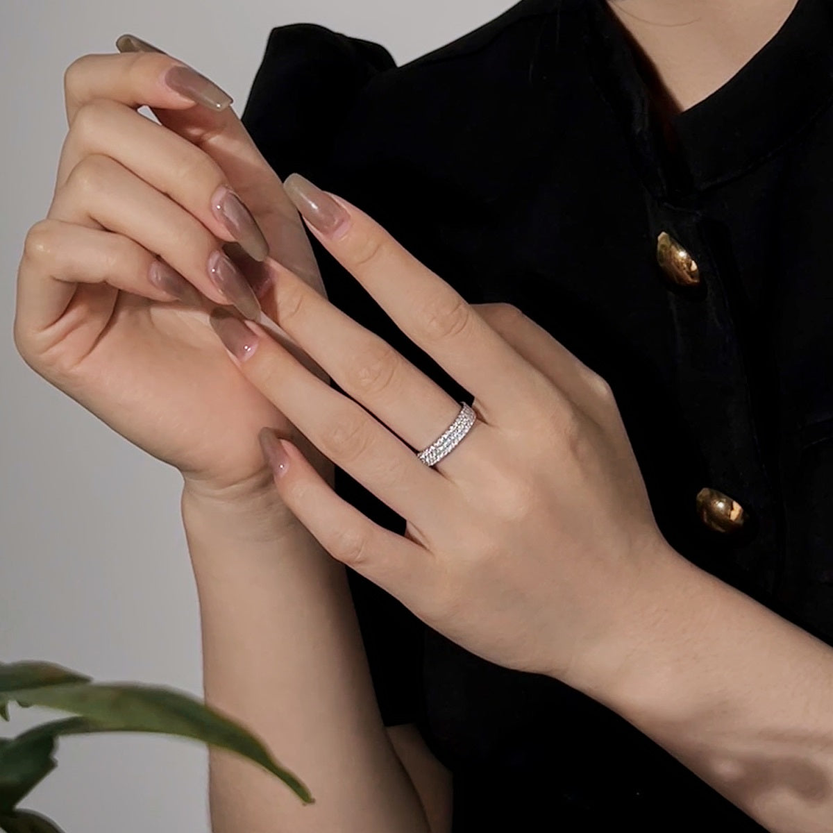 [Elite]Dainty Round Cut Tennis Ring