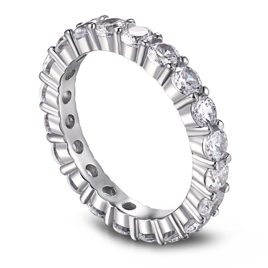 [Elite]Sparkling Round Cut Tennis Ring
