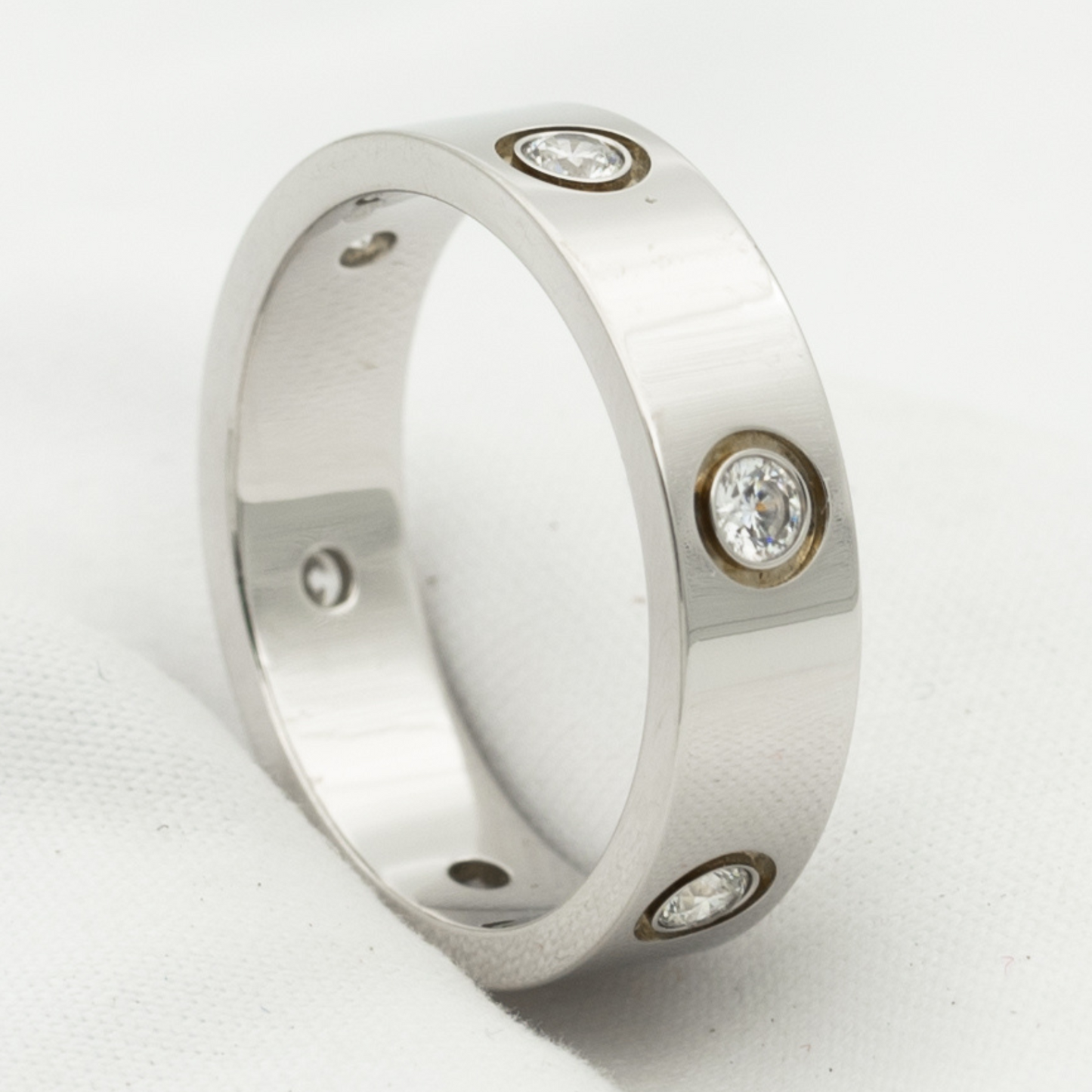 [Elite]LOVE RING 5.5MM 6 DIAMONDS SILVER