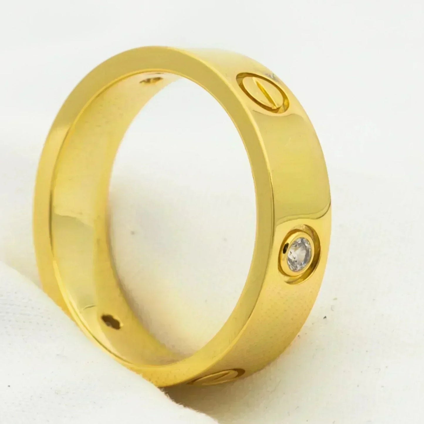 [Elite]LOVE RING 5.5MM 3 DIAMONDS GOLD
