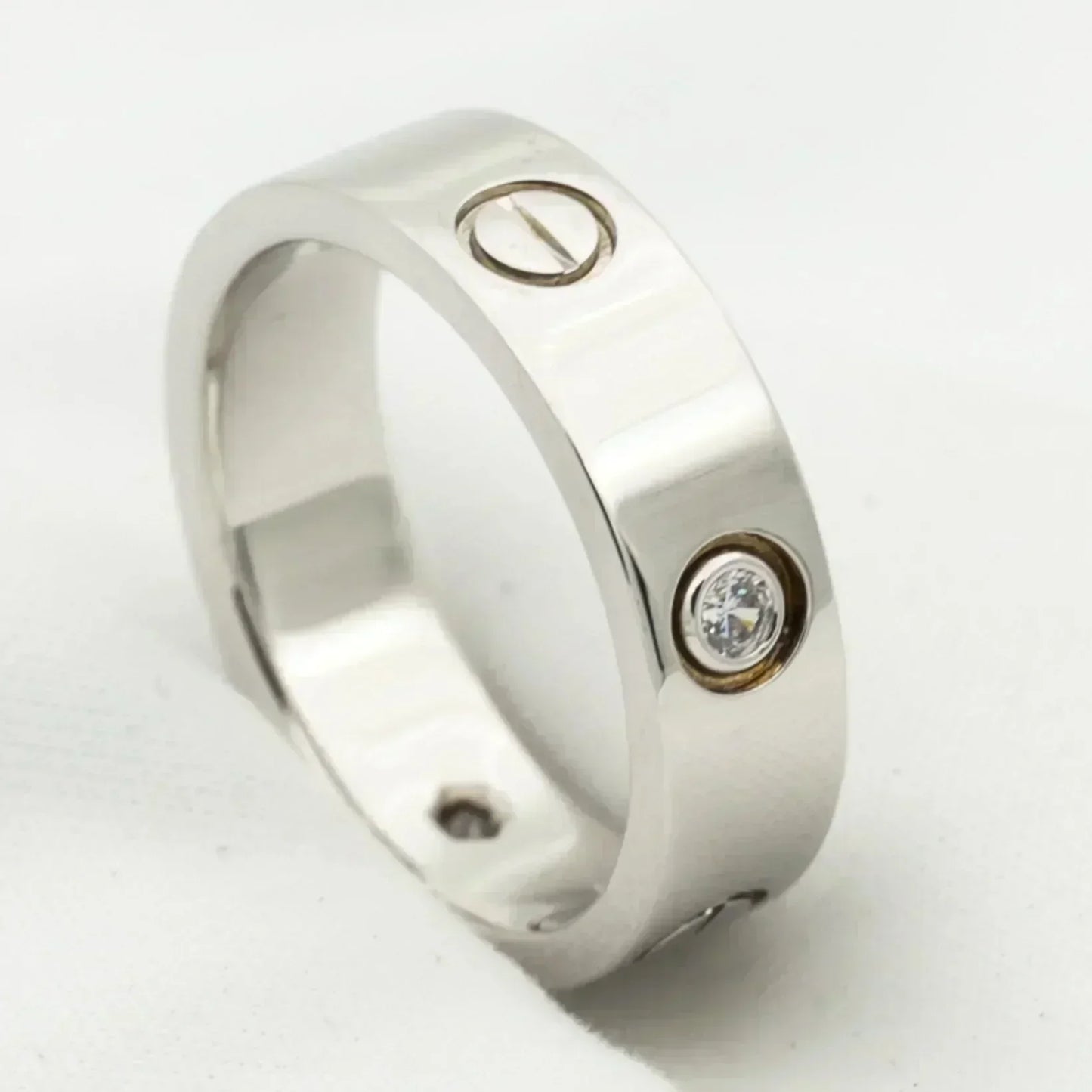 [Elite]LOVE RING 5.5MM 3 DIAMONDS SILVER