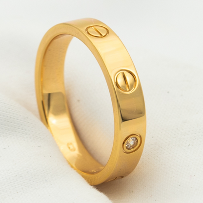 [Elite]LOVE RING 4MM 1 DIAMOND PINK GOLD