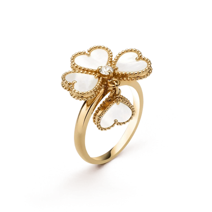 [Elite]SWEET CLOVER WHITE MOP RING