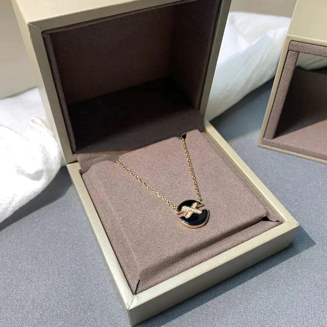 [Elite]JEUX DE ROSE GOLD DIAMOND NECKLACE
