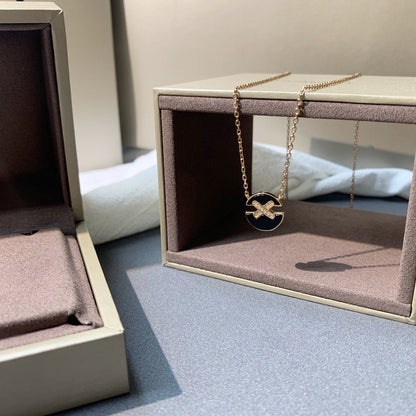 [Elite]JEUX DE PINK GOLD DIAMOND NECKLACE