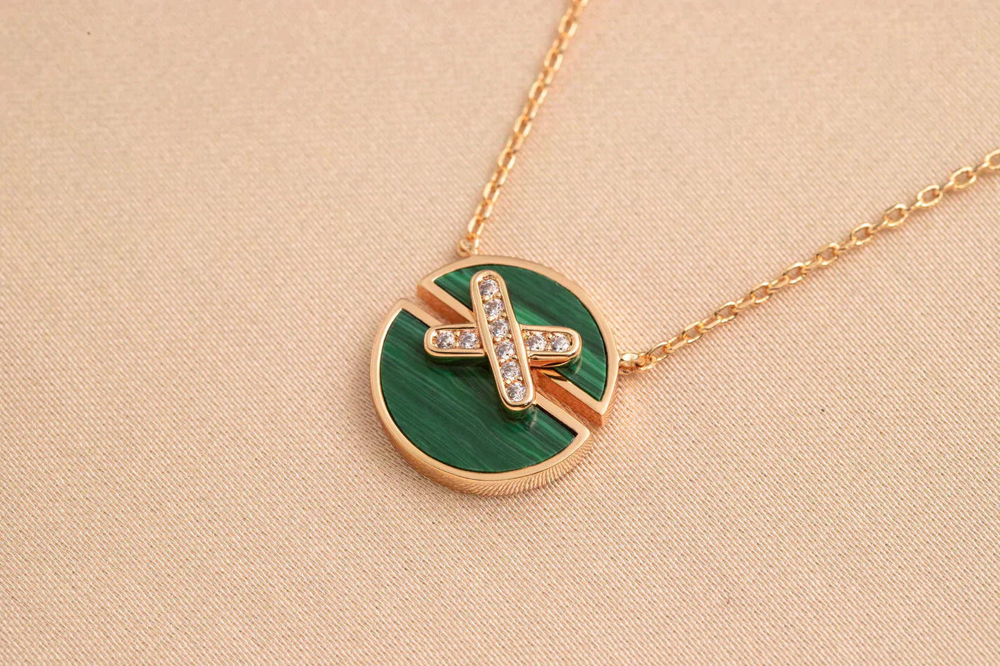 [Elite]JEUX DE ROSE GOLD DIAMOND NECKLACE