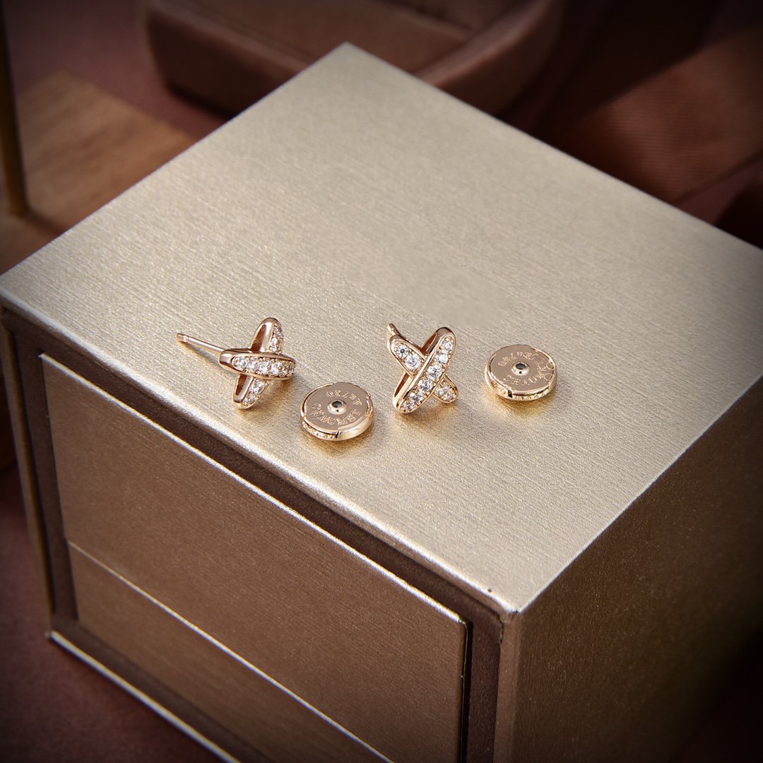 [Elite]JEUX DE GOLD DIAMOND EARRINGS