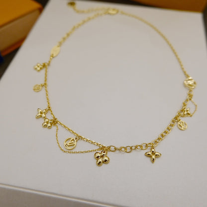 [Elite]BLOOMING SUPPLE NECKLACE BRASS