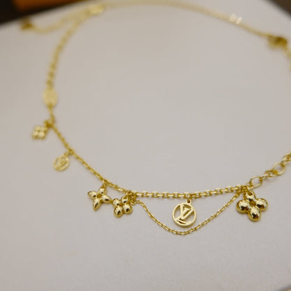 [Elite]BLOOMING SUPPLE NECKLACE BRASS