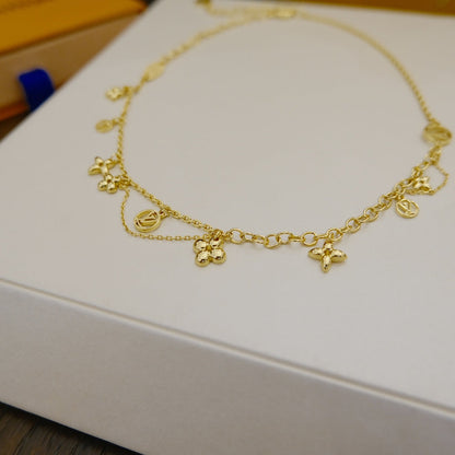[Elite]BLOOMING SUPPLE NECKLACE BRASS
