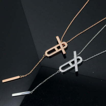 [Elite]HM NECKLACE PLATINUM ROSE GOLD DIAMOND