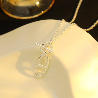 [Elite]HM CHAINE D'ANCRE PENDANT NECKLACE STERLING SILVER