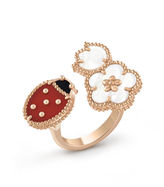 [Elite]LUCKY 3 MOTIF ROSE GOLD RING