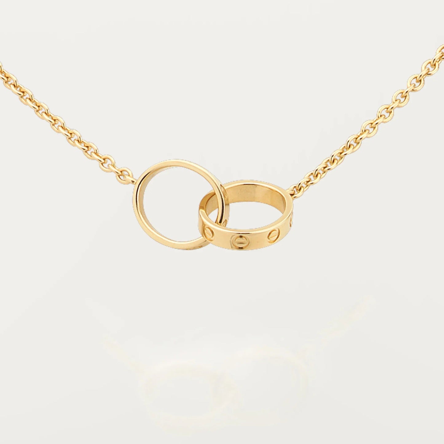 [Elite]LOVE DOUBLE RING NECKLACE