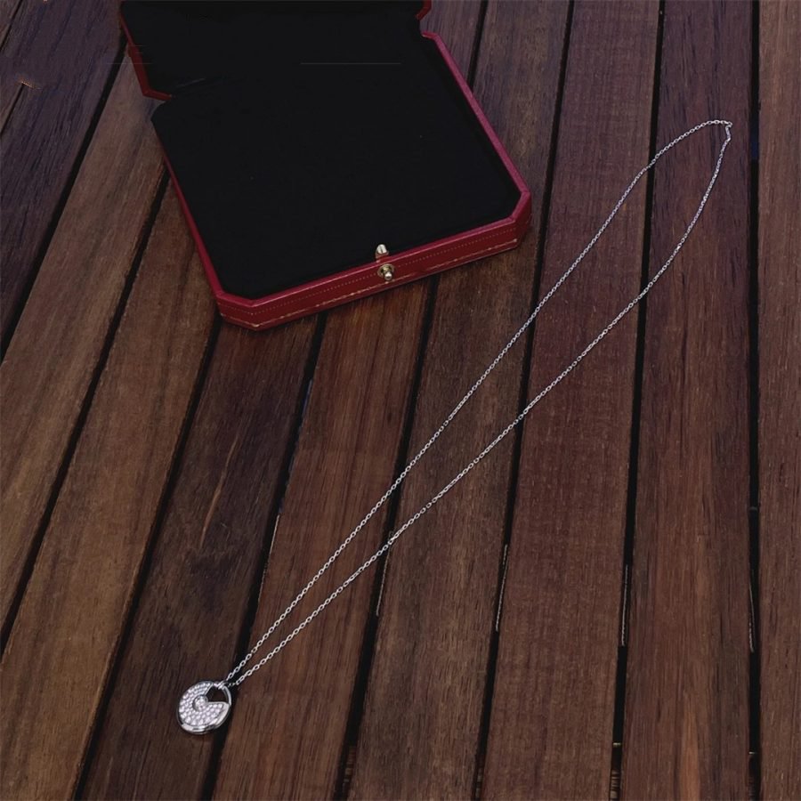 [Elite]AMULETTE SILVER FULL DIAMOND NECKLACE