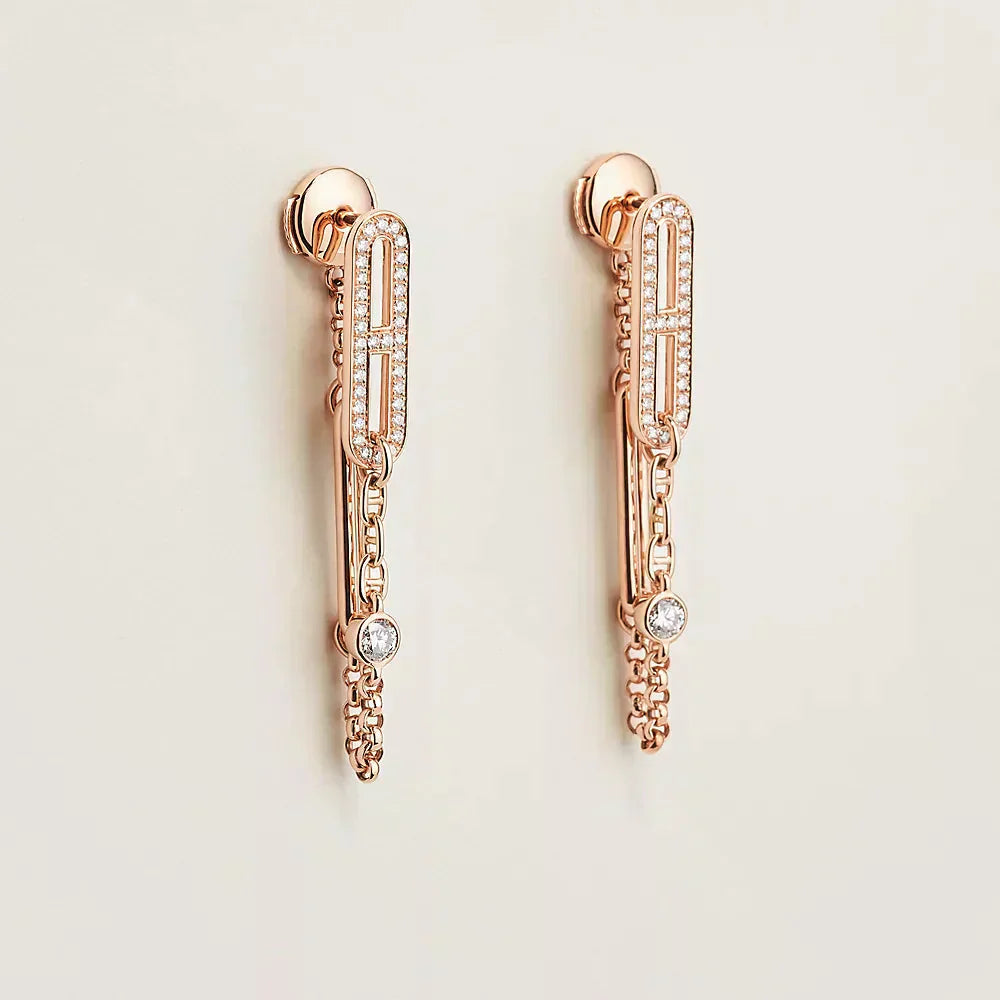 [Elite]CHAINE CHAOS DIAMOND DROP EARRINGS