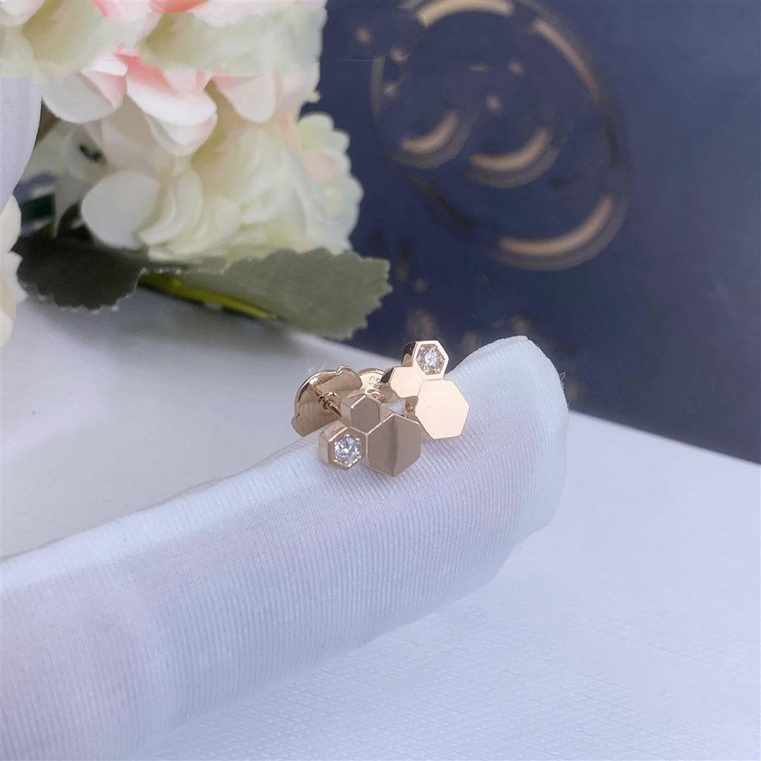 [Elite]BEE LOVE PINK GOLD DIAMOND EARRINGS