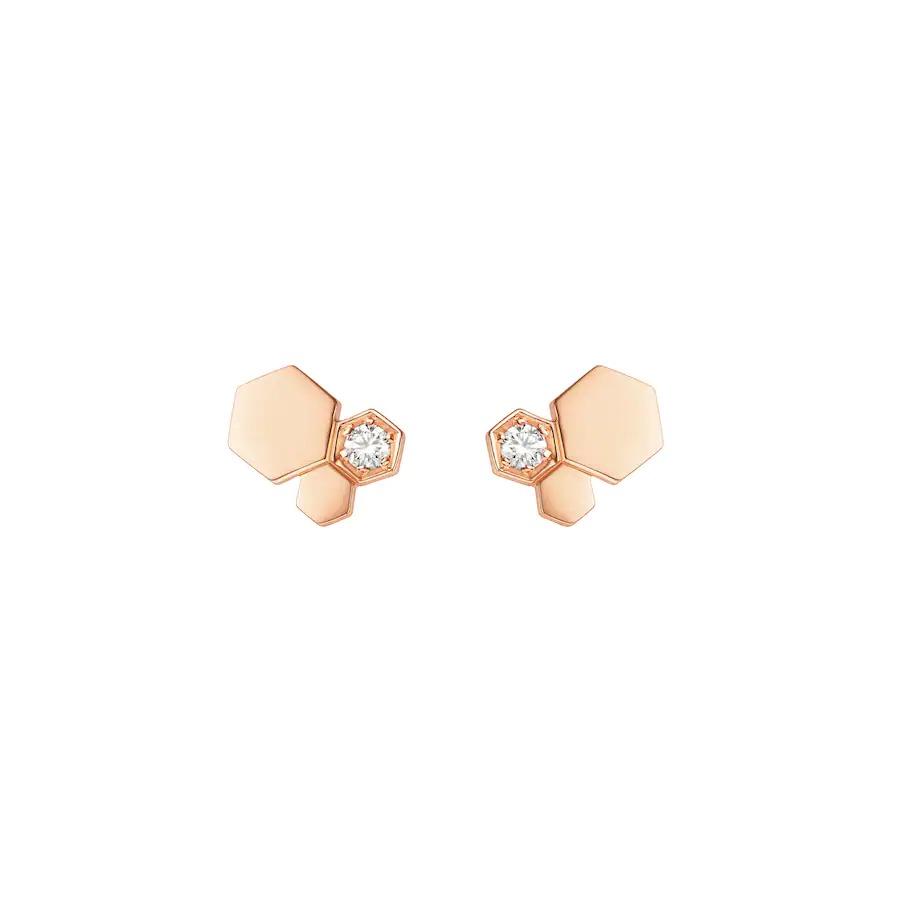 [Elite]BEE LOVE PINK GOLD DIAMOND EARRINGS