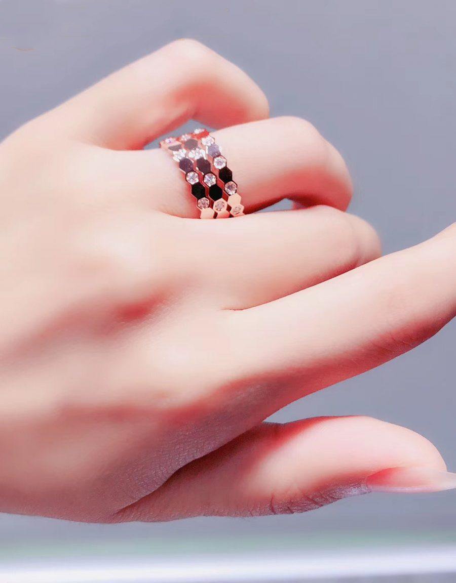 [Elite]BEE LOVE RING PINK GOLD DIAMOND
