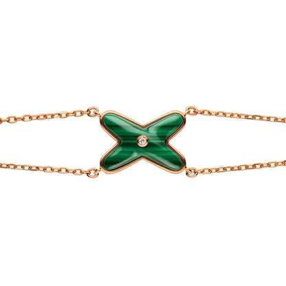 [Elite]JEUX BRACELET MALACHITE PINK GOLD 1 DIAMOND