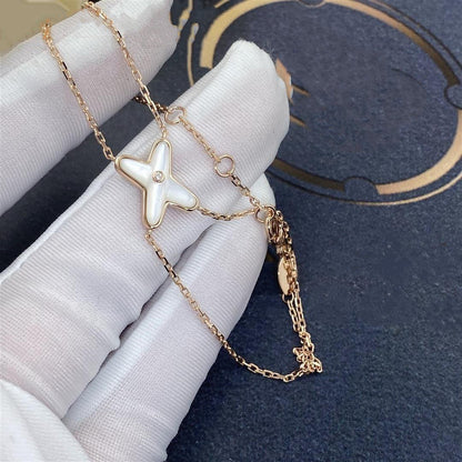 [Elite]JEUX BRACELET WHITE MOP PINK GOLD 1 DIAMOND
