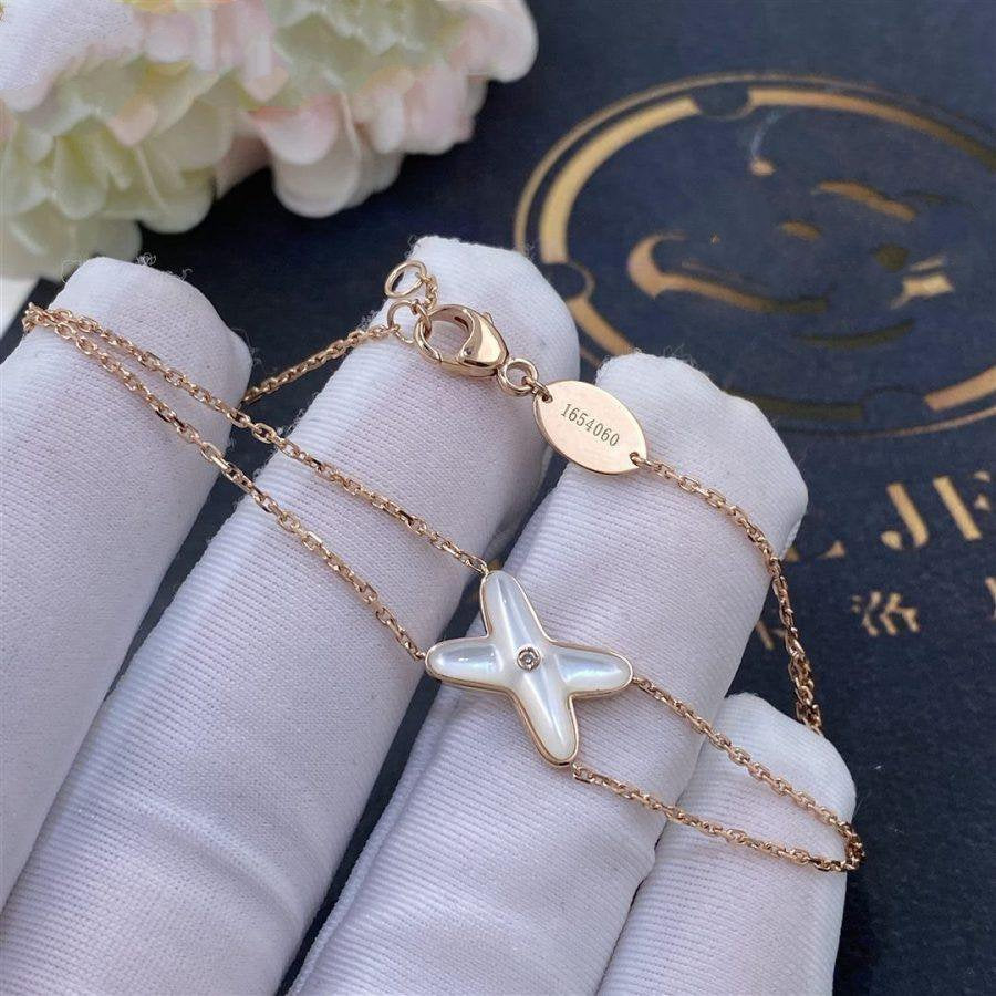 [Elite]JEUX BRACELET WHITE MOP PINK GOLD 1 DIAMOND