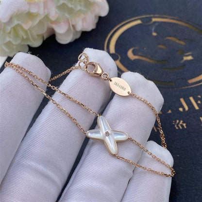 [Elite]JEUX BRACELET WHITE MOP PINK GOLD 1 DIAMOND