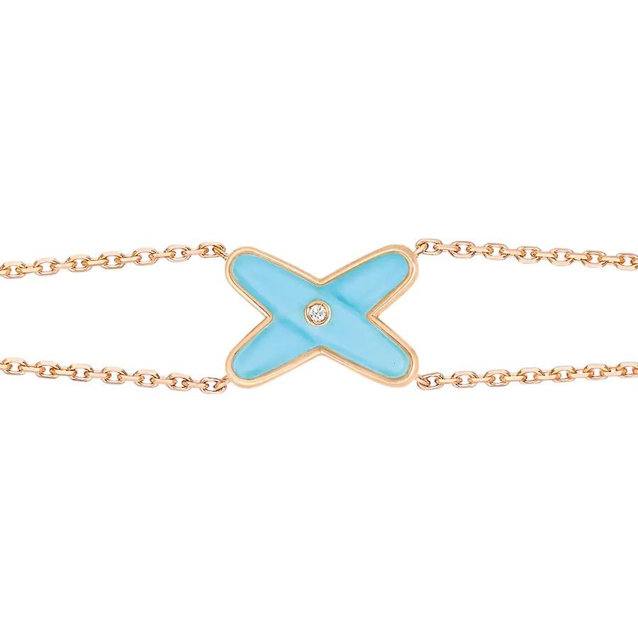 [Elite]JEUX BRACELET TURQUOISE PINK GOLD 1 DIAMOND