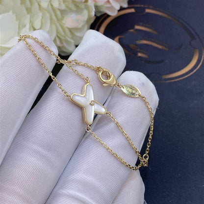 [Elite]JEUX BRACELET WHITE MOP GOLD 1 DIAMOND