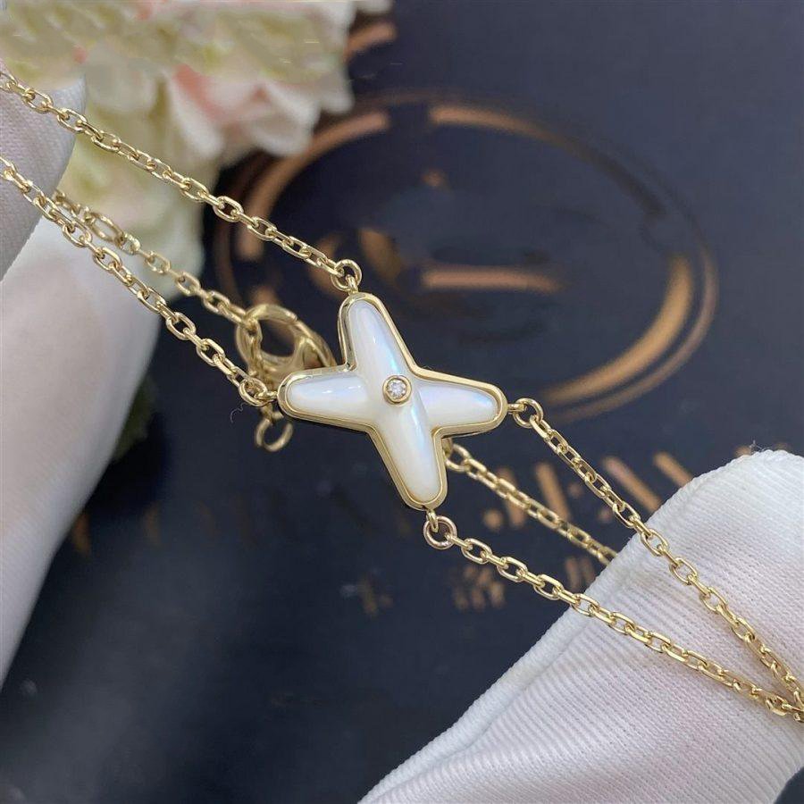 [Elite]JEUX BRACELET WHITE MOP GOLD 1 DIAMOND