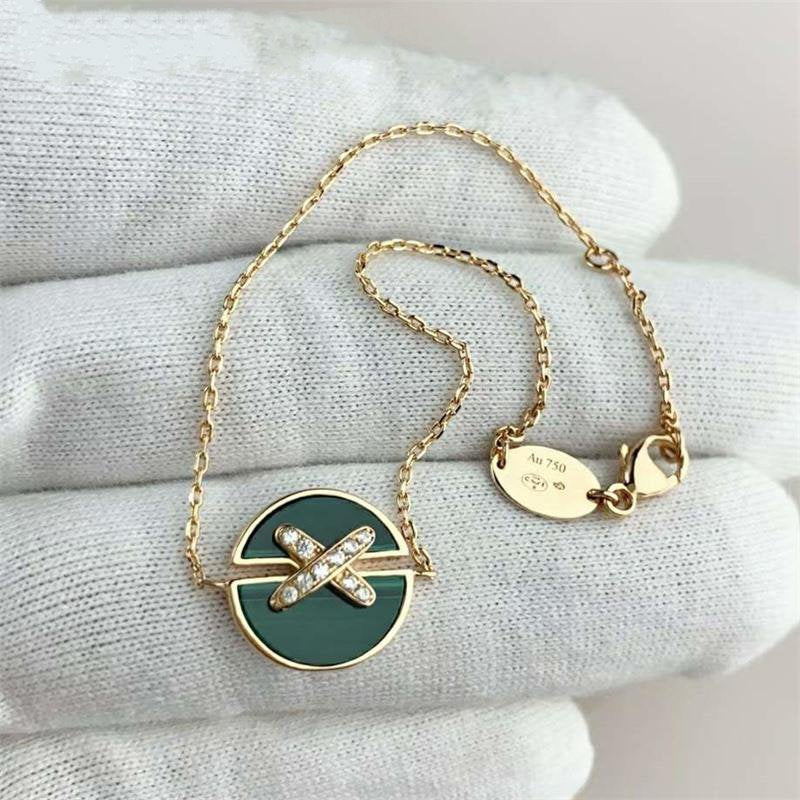 [Elite]JEUX DE BRACELET MALACHITE PINK GOLD DIAMONDS