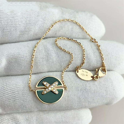 [Elite]JEUX DE BRACELET MALACHITE PINK GOLD DIAMONDS