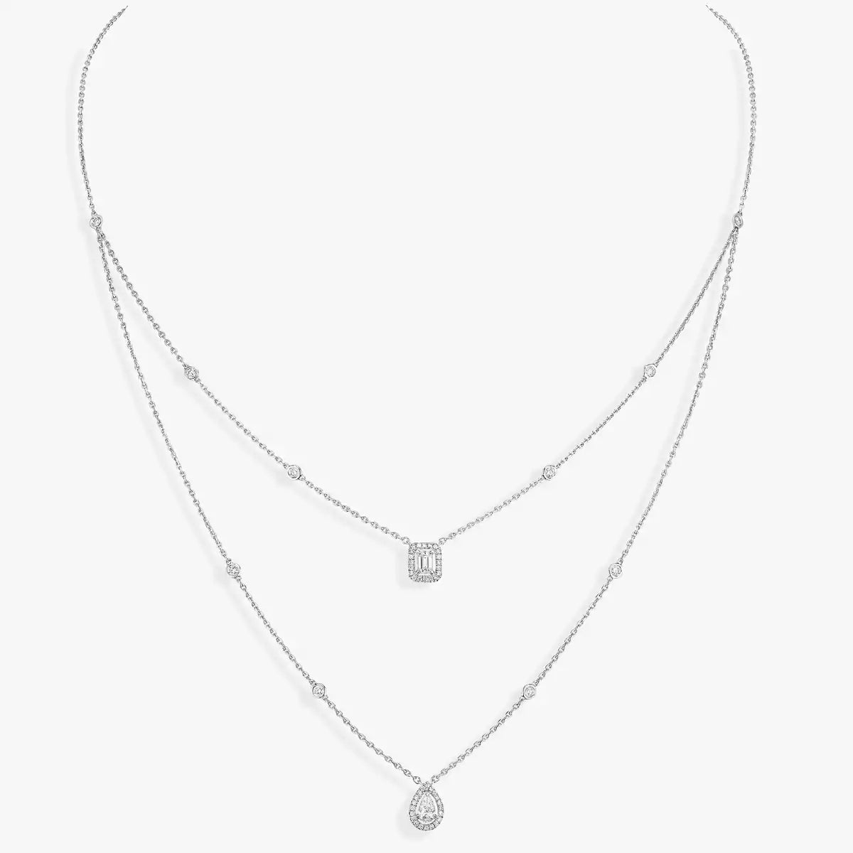 [Elite]Diamond Necklace My Twin 2 Rows